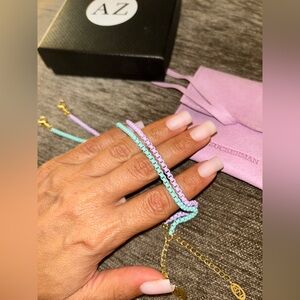 Anna Zuckerman 2 Pastel Chain Bracelets / ankle  8”